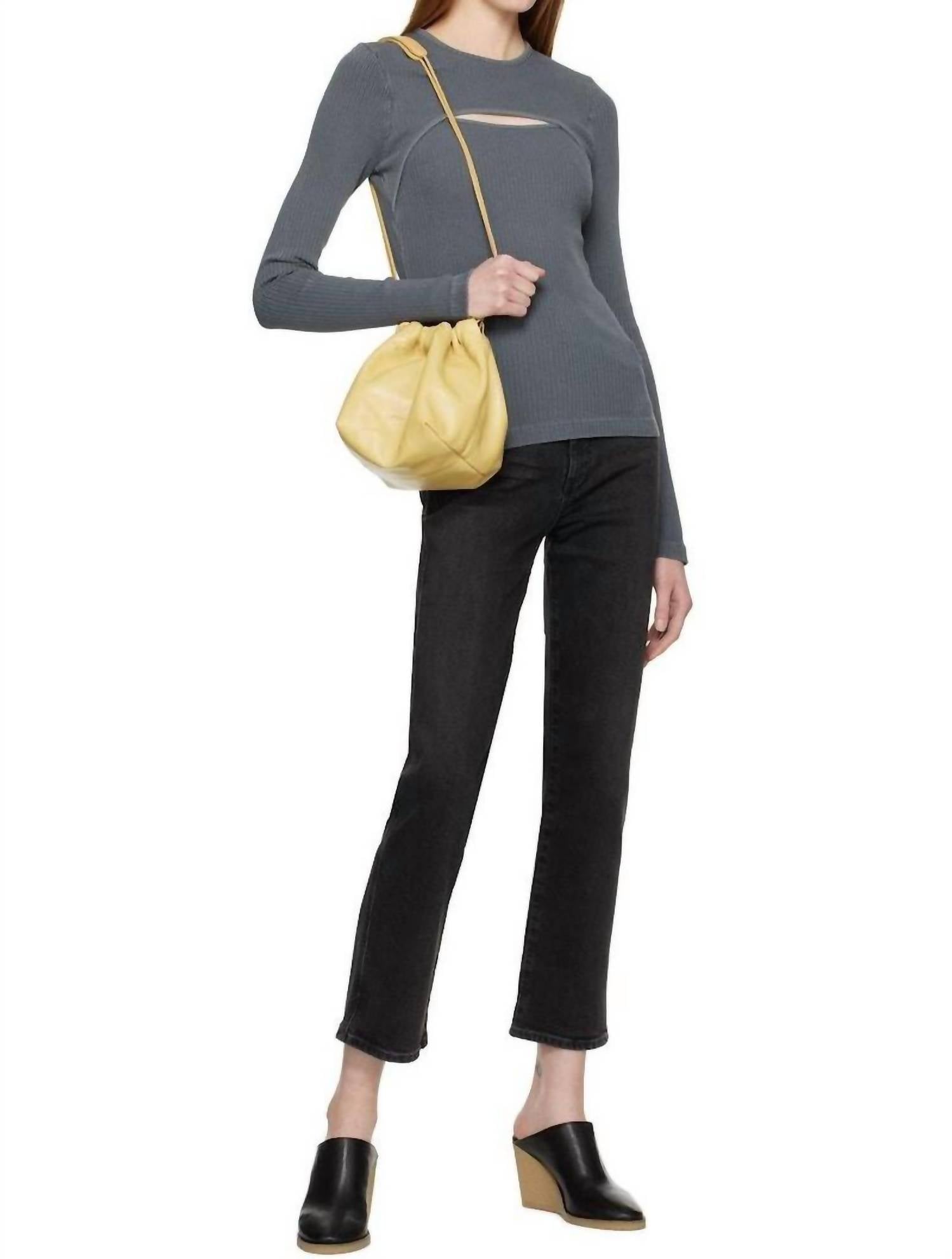 AGOLDE Pinch Waist Kick Flare Jeans in panoramic - women's jeans - detail view