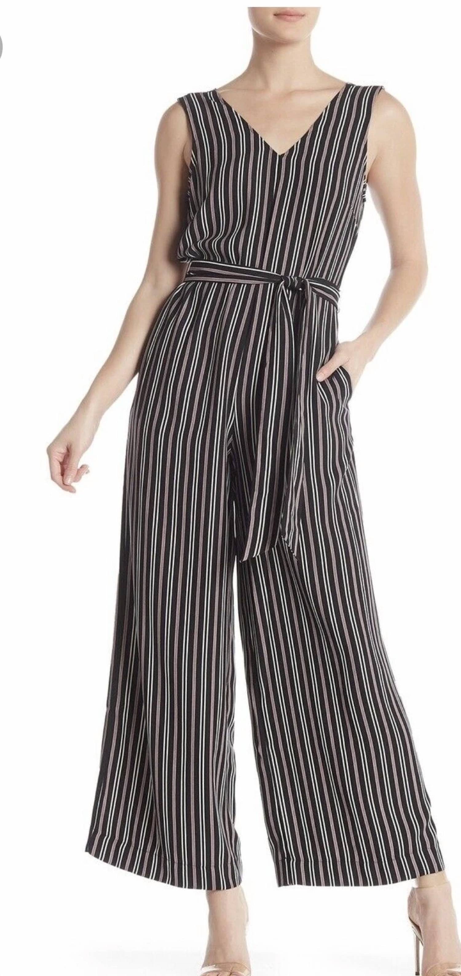 Max Studio - Belted Sleeveless Romper Suit
