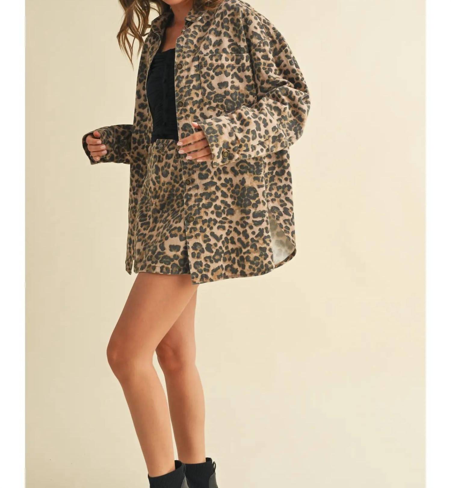 Klesis - Oversized Shacket & Mini Skirt Set