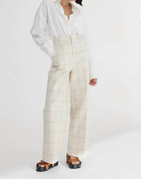Significant Other - Georgia Check High Waist Trouser Pant