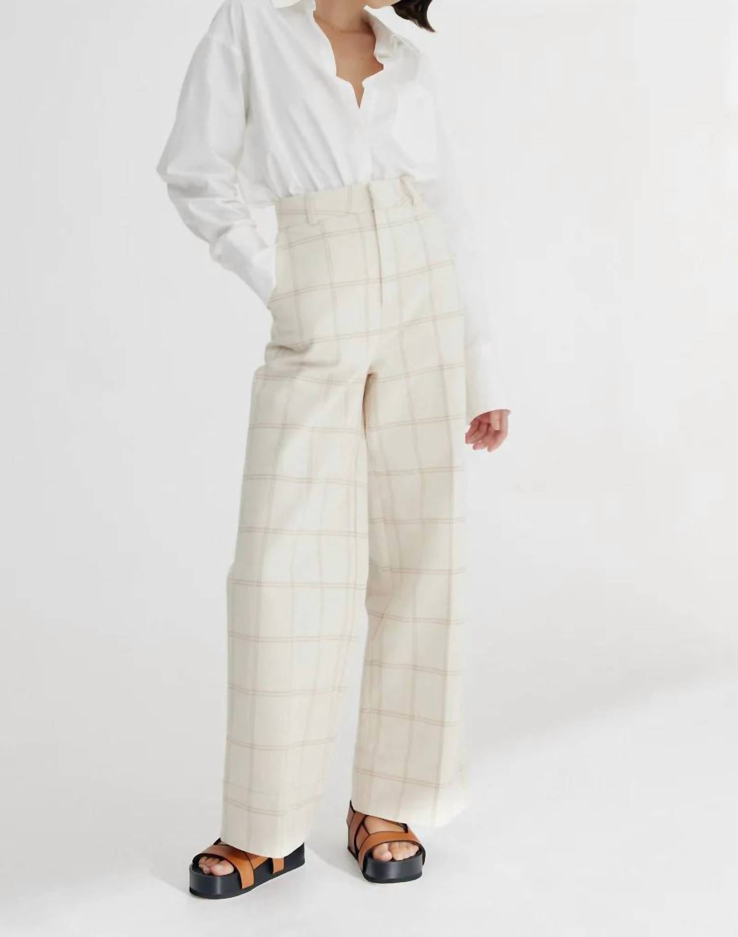 Significant Other - Georgia Check High Waist Trouser Pant