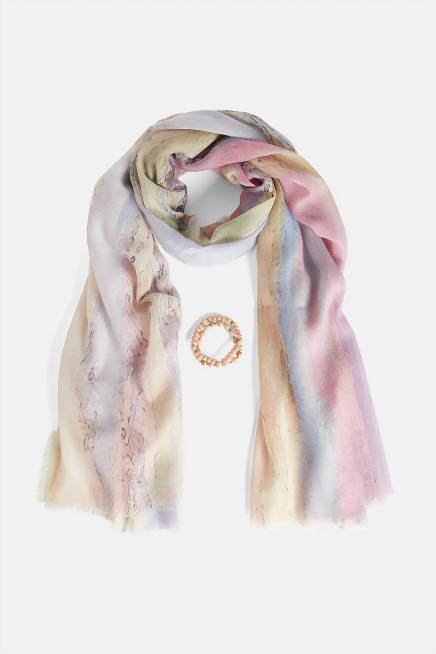 Coco + Carmen - Women's Scarf And Bracelet Set
