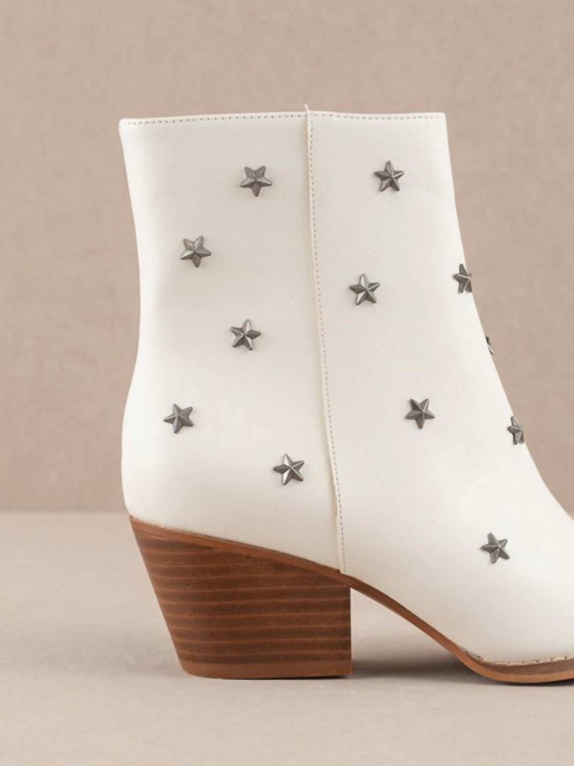 OASIS SOCIETY Women's Ivana Star Studded Booties in white - women's shoe - view 4