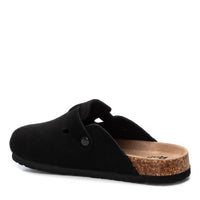 REFRESH Women's Suede Clogs in black - women's shoe - detail view