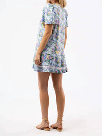 SMITH & QUINN Women's James Mini Dress in coastal ikat - women's dress - detail view