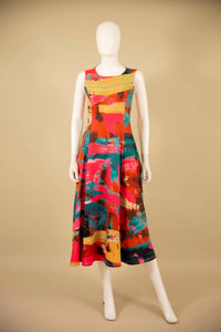 Samuel Dong - Women's Knit Sleeveless Long Dress