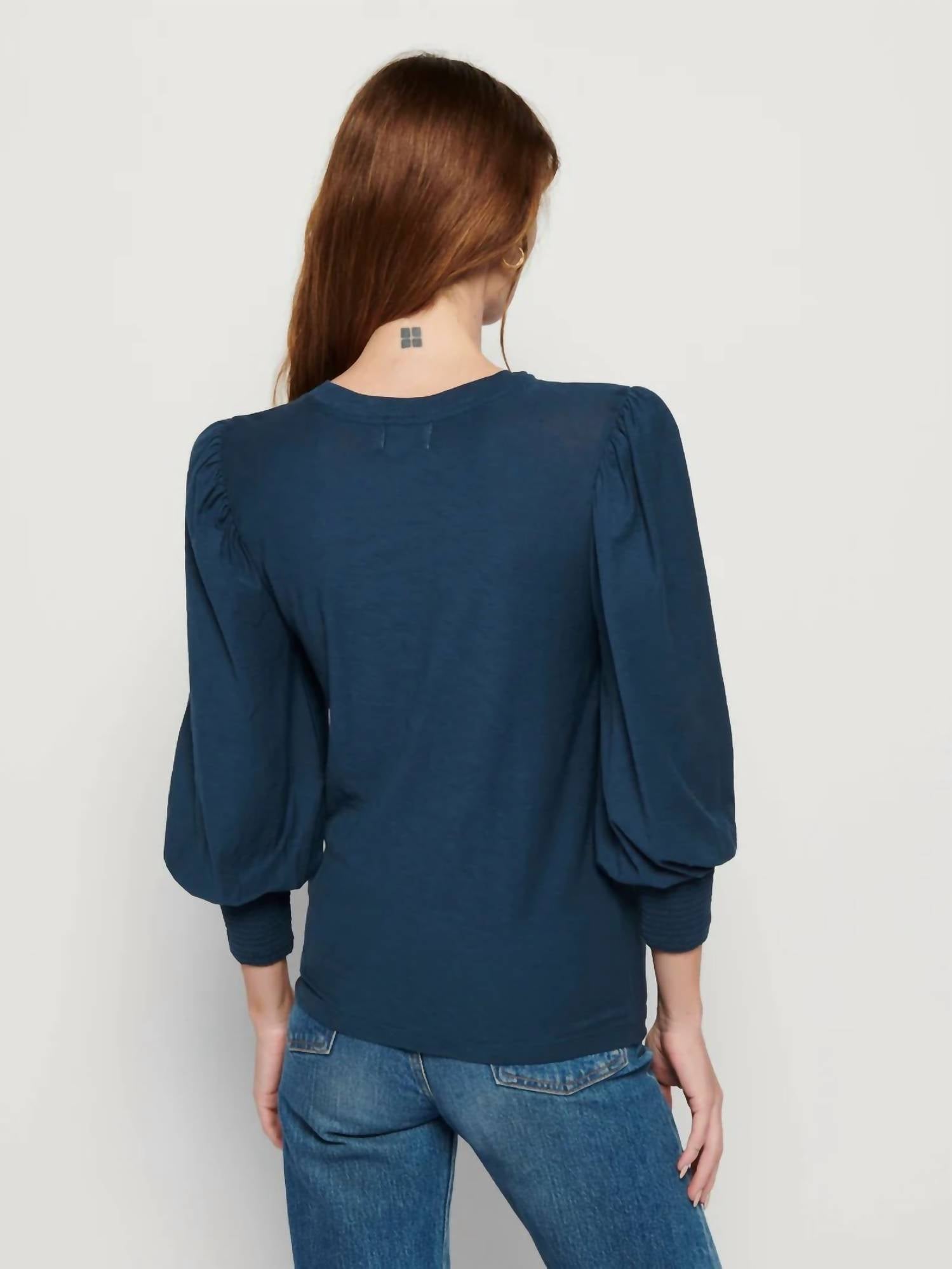 Nation Ltd - Loren Smocked Peasant Tee