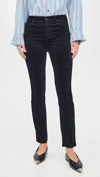 Ag Jeans - Mari Hi Rise Straight Velvet Jeans