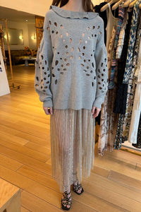 Ulla Johnson - Women's Maren Pleated Soft Metallic Skirt