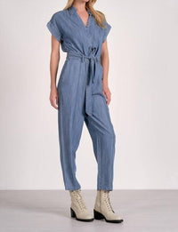 Elan - Jumpsuit Short Sleeve Tie Belt