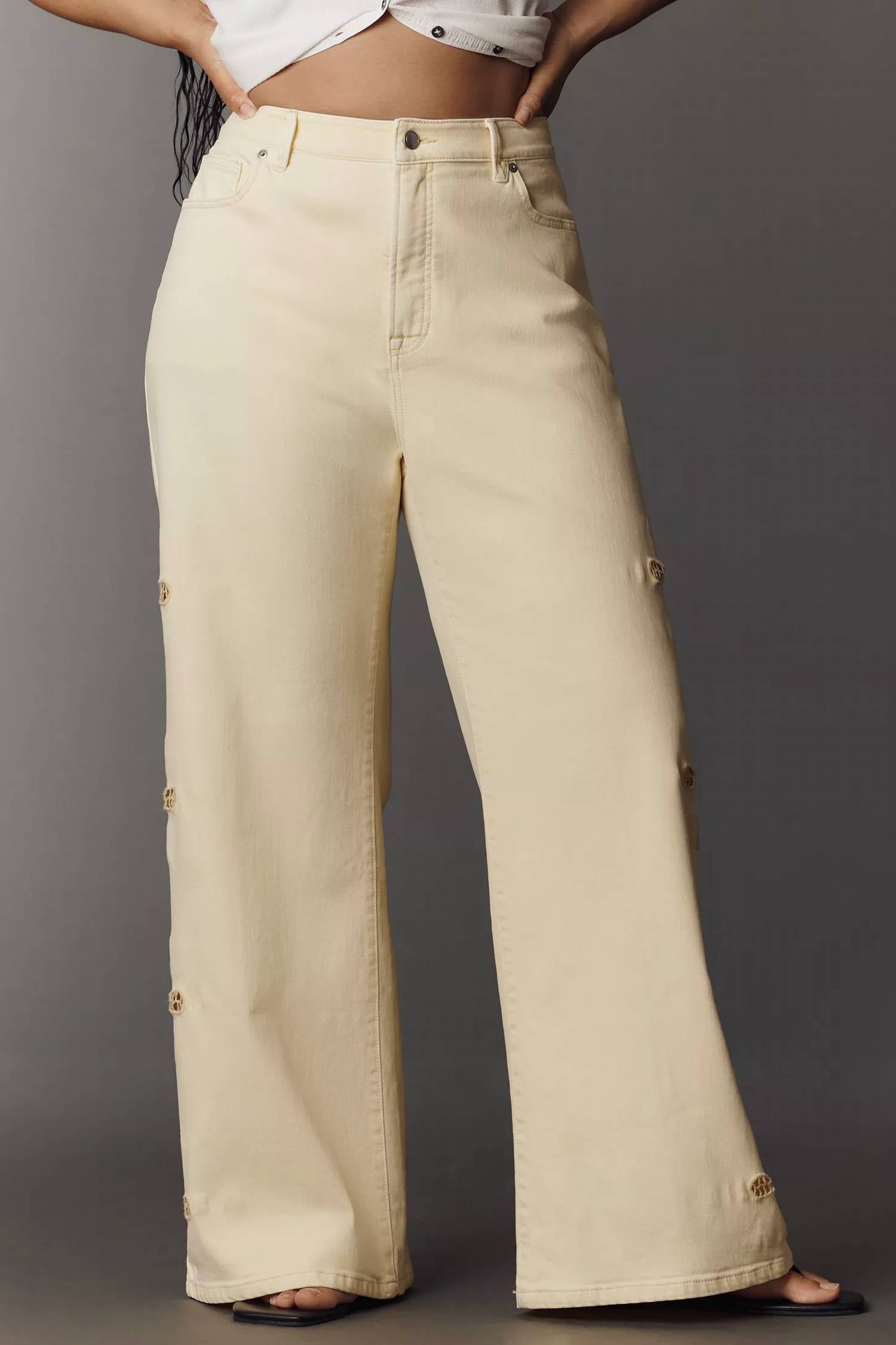 Good American - Good Waist Palazzo Ankle Jeans