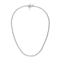 Eklexic - Women's Micro Royal Rolo Chain Toggle Necklace