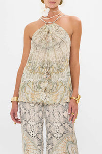 Camilla - Gather Neck Hardware Top