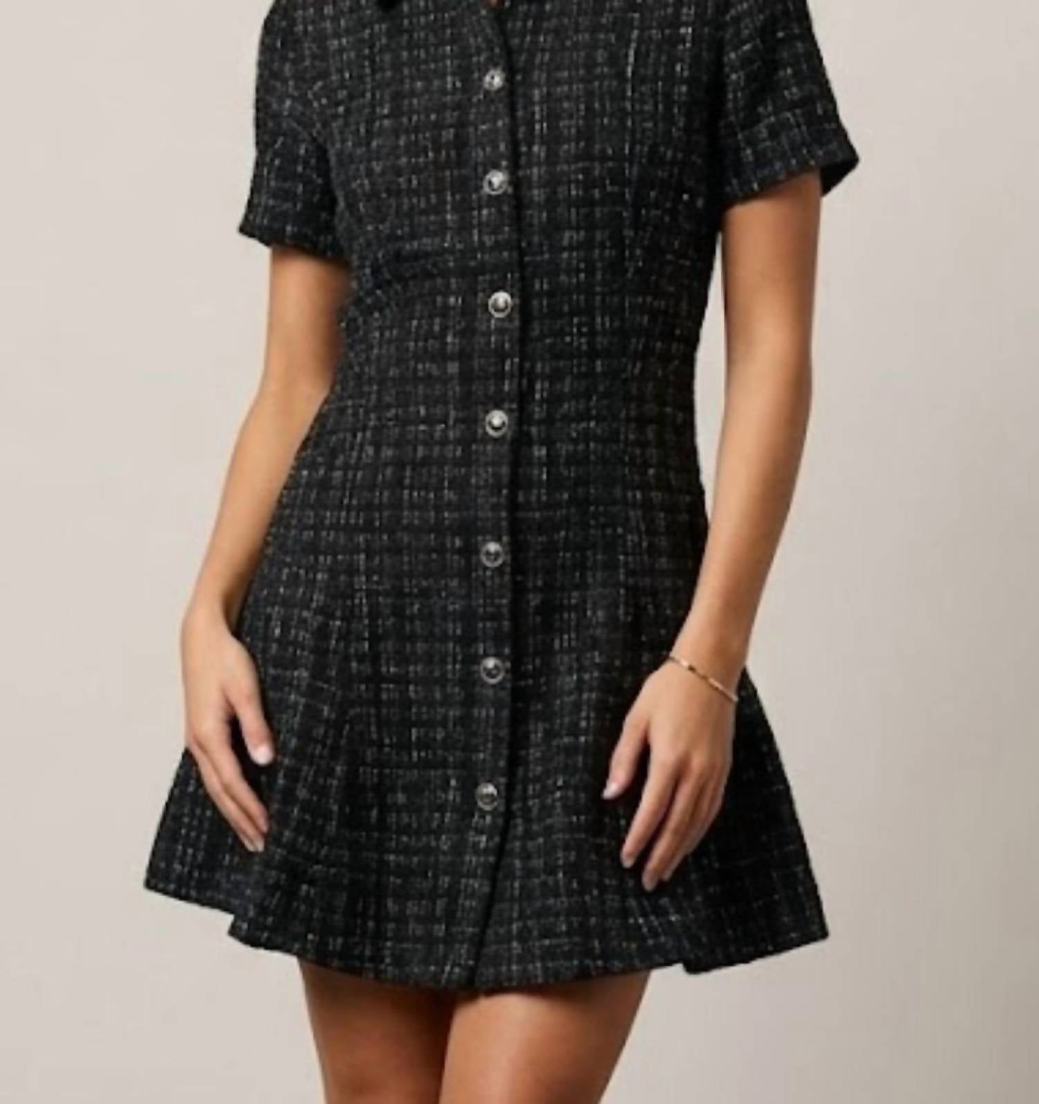 Joy Joy - Holly Pleated Hem Button Dress