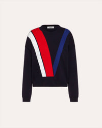 Valentino - Intarsia Cashmere Knitwear Sweater