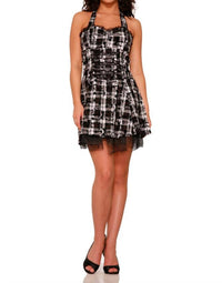 Orchid Bloom - Tartan Mini Dress