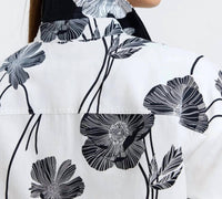 Foxcroft Marina Poppy Long Sleeve Shirt in light black poppy - women's long sleeve top - view 4