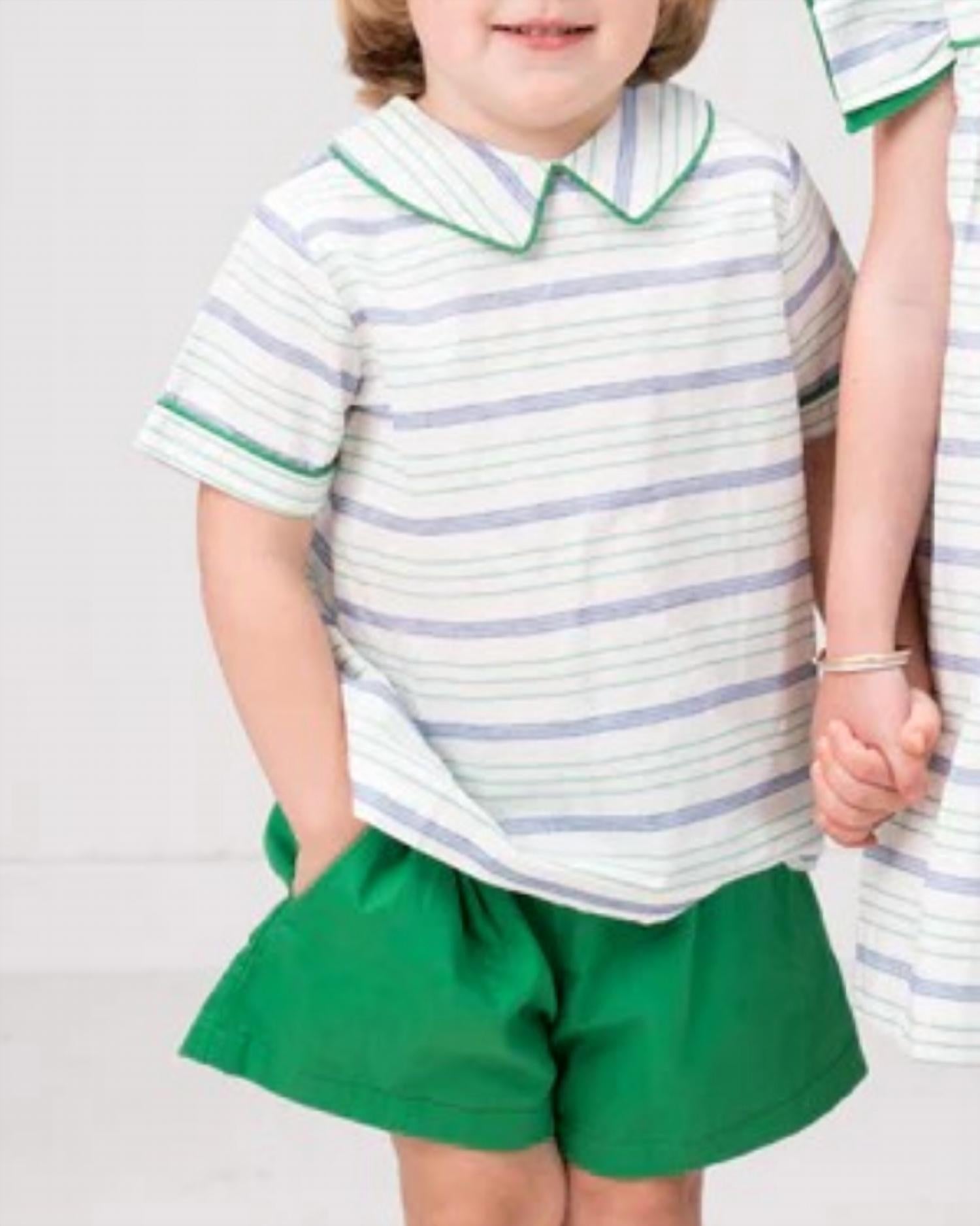 The Oaks Apparel - Boys' George Stripe Short Set
