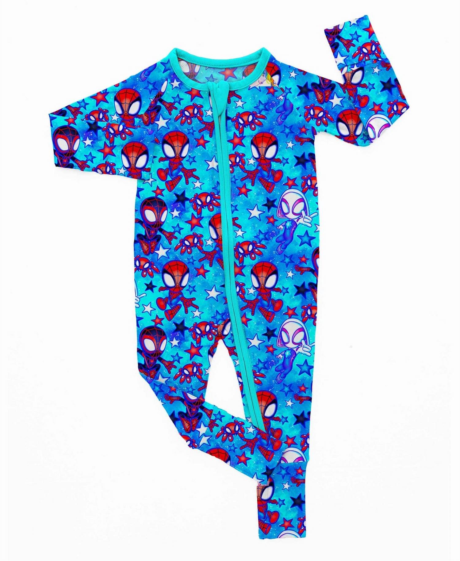 Charlies Project - Boy's Spider Space Bamboo Romper