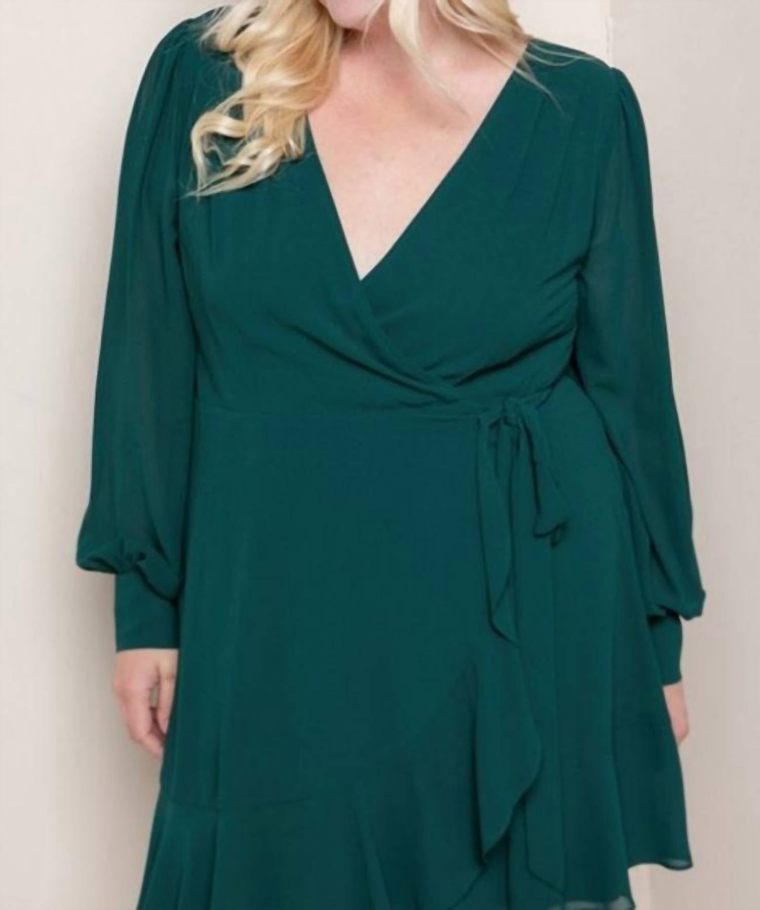 Long Sleeve Wrap Dress