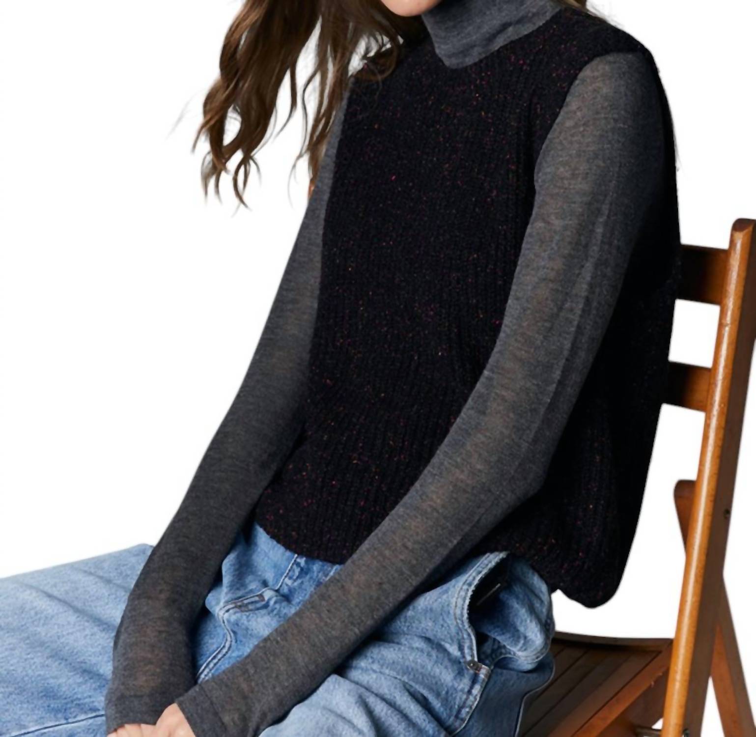 Autumn Cashmere - Cropped Donegal Shaker Vest