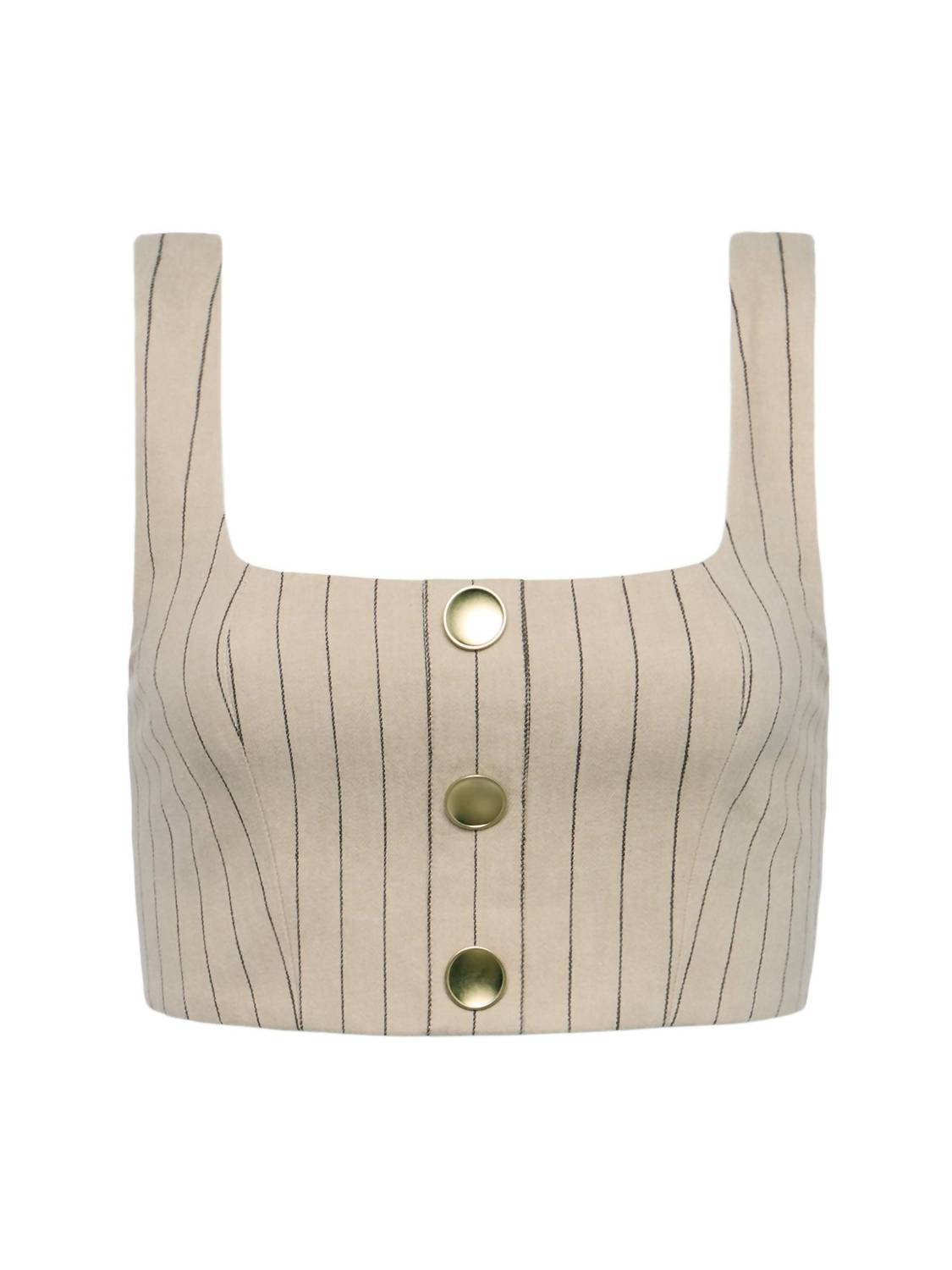 L'Agence - Maylin Pinstriped Bralette Top