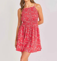 Sadie & Sage - Firecracker Shirred Mini Dress