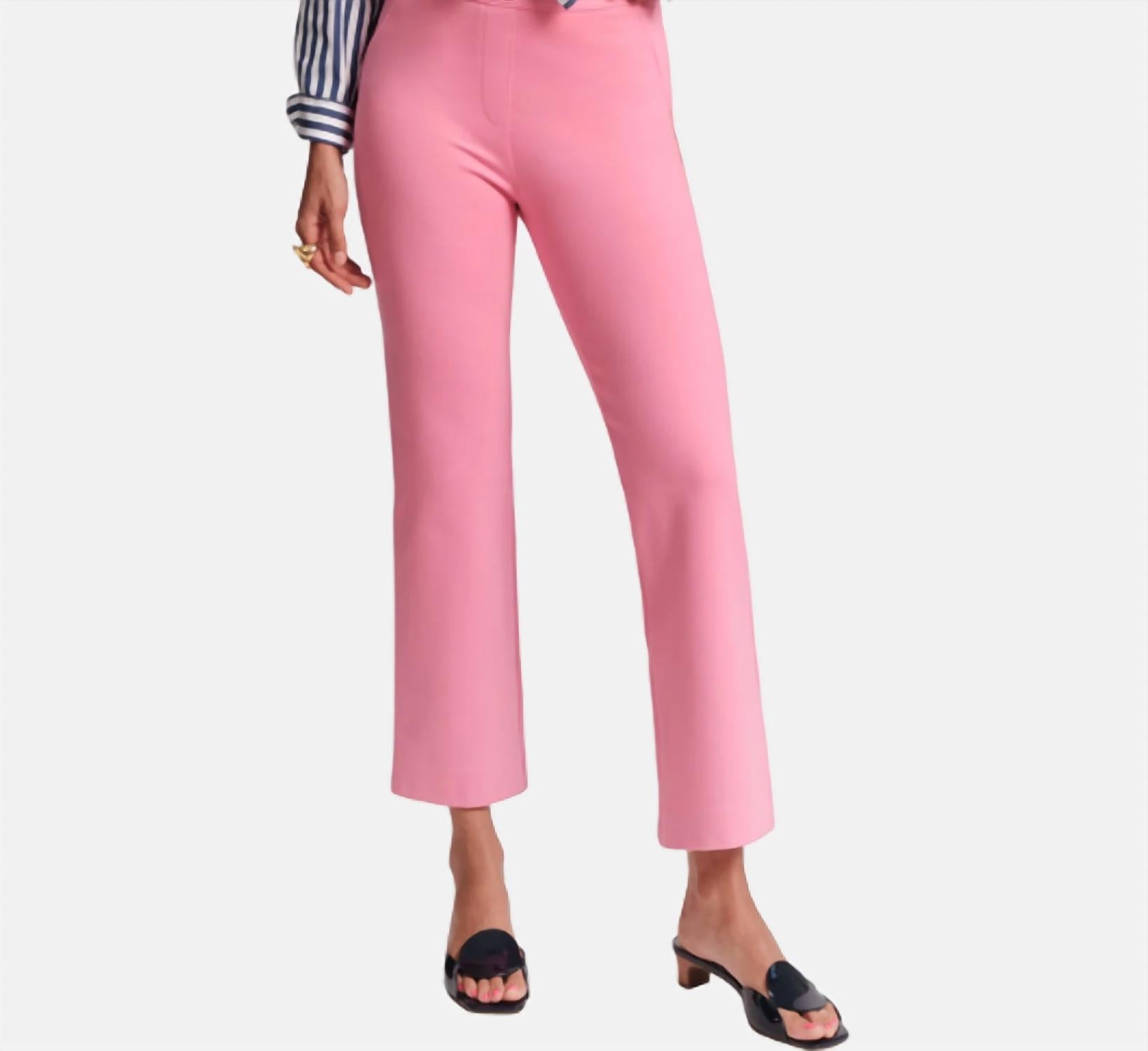 FRANCES VALENTINE Wonder Stretch Waist Pant in pink - women's pants - detail view