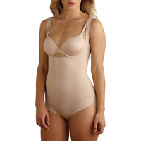 TC Fine Intimates Shape Away Open-bust Bodybriefer in beige - women's shirt