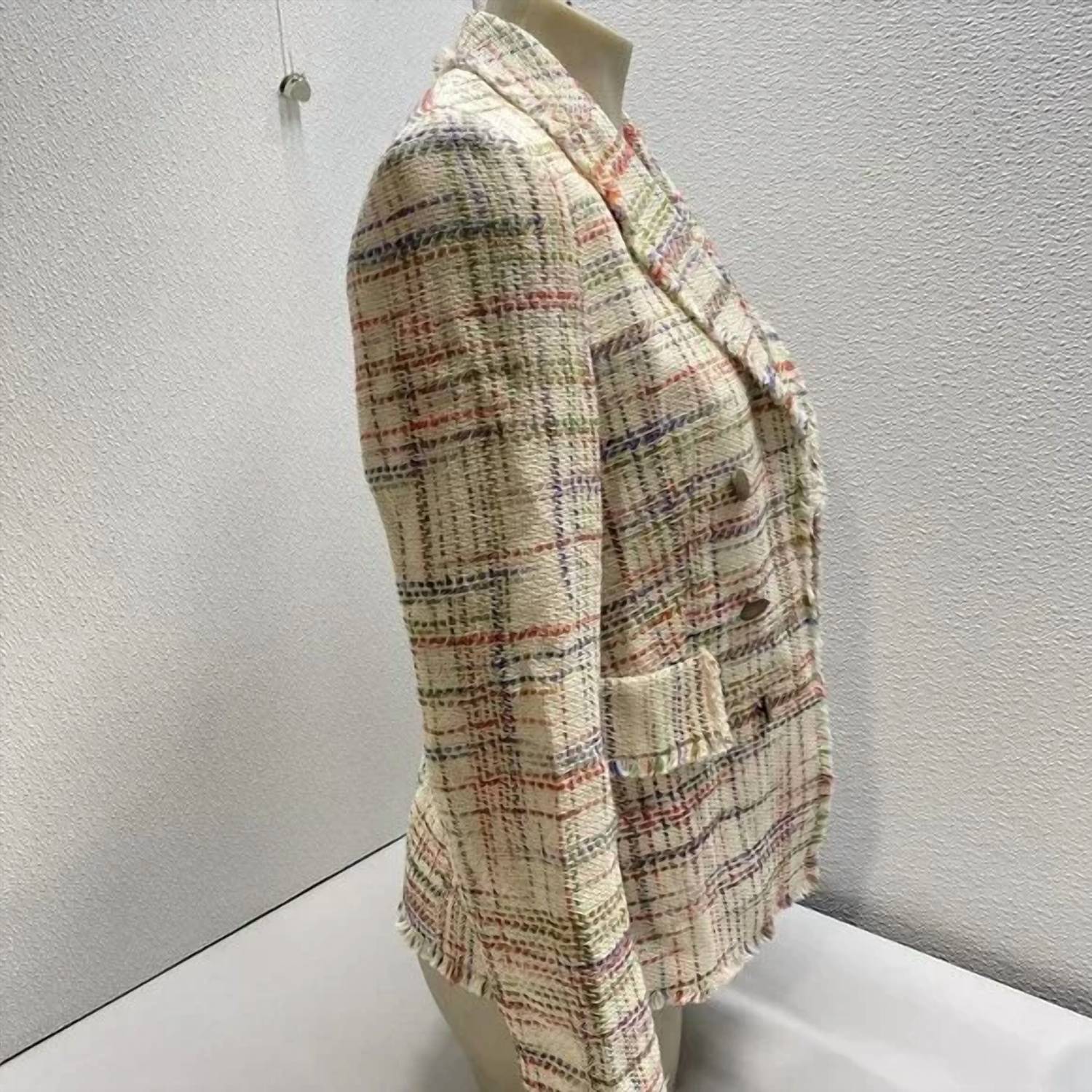 Akris - Women’s Fringe Tweed Blazer Jacket