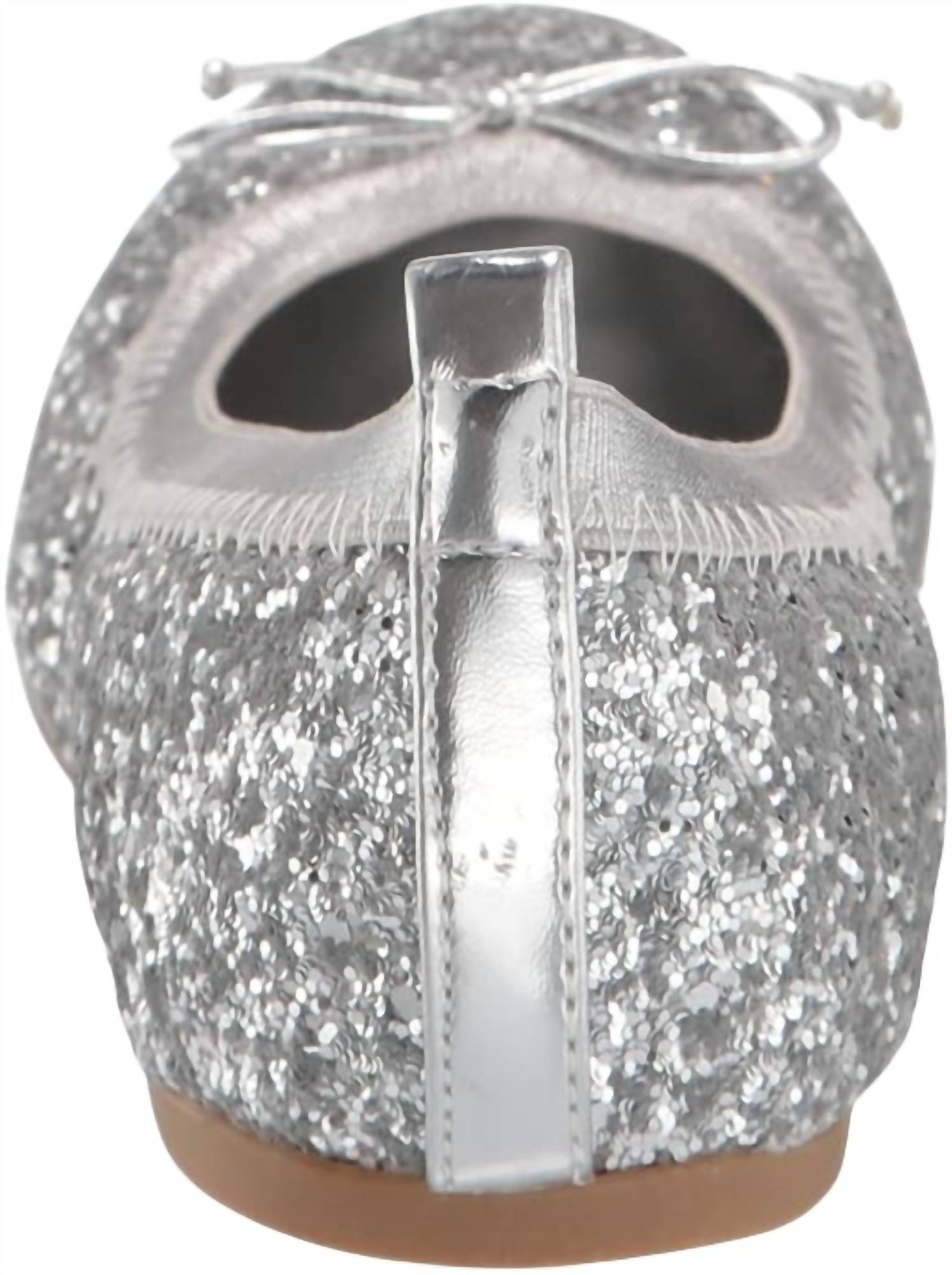 Nina Girls Esther Ballet Flat Shoes in silver chunky glitter - kids' shoe - view 4
