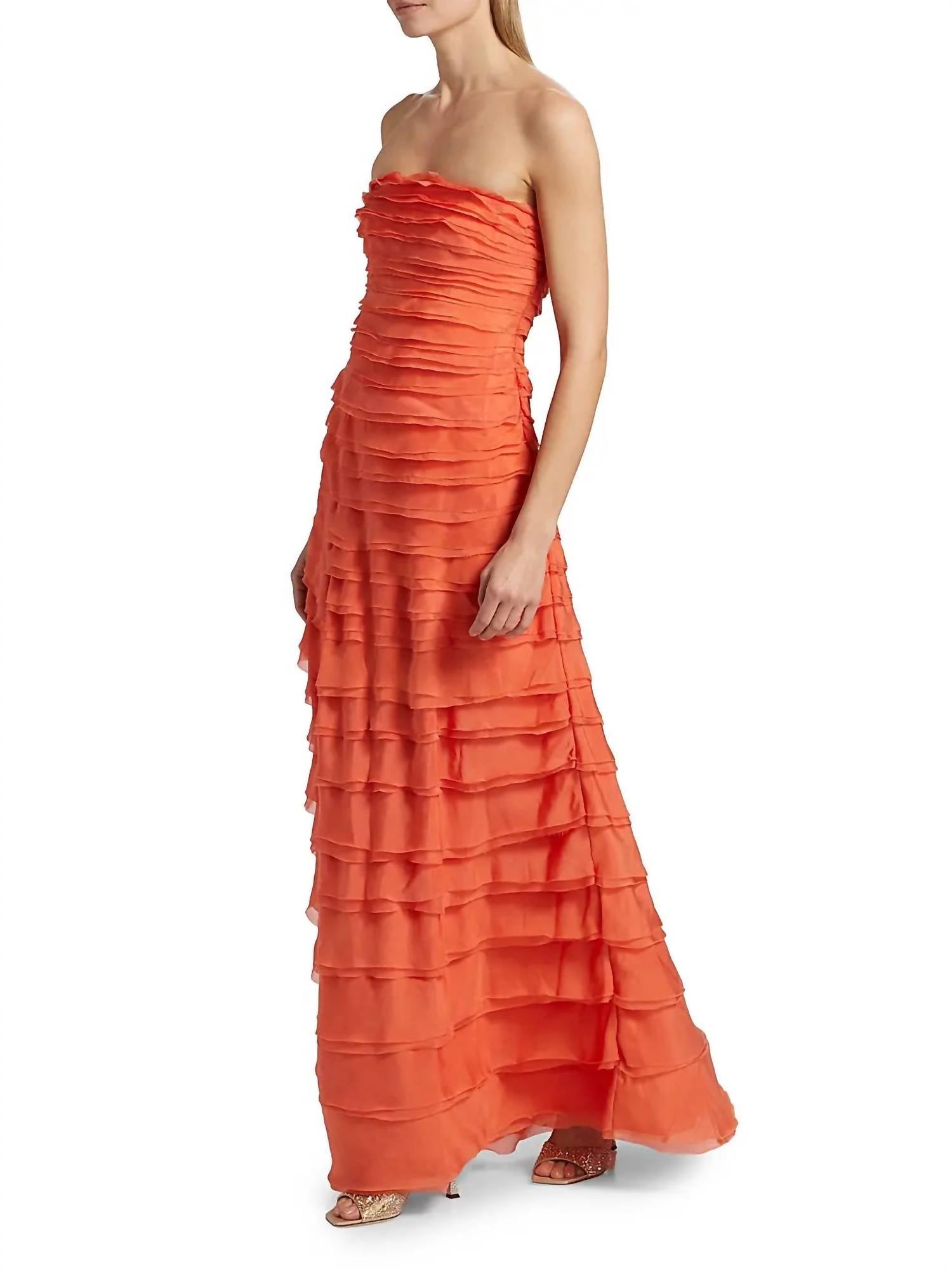 Amur - Pepper Layered Evening Gown