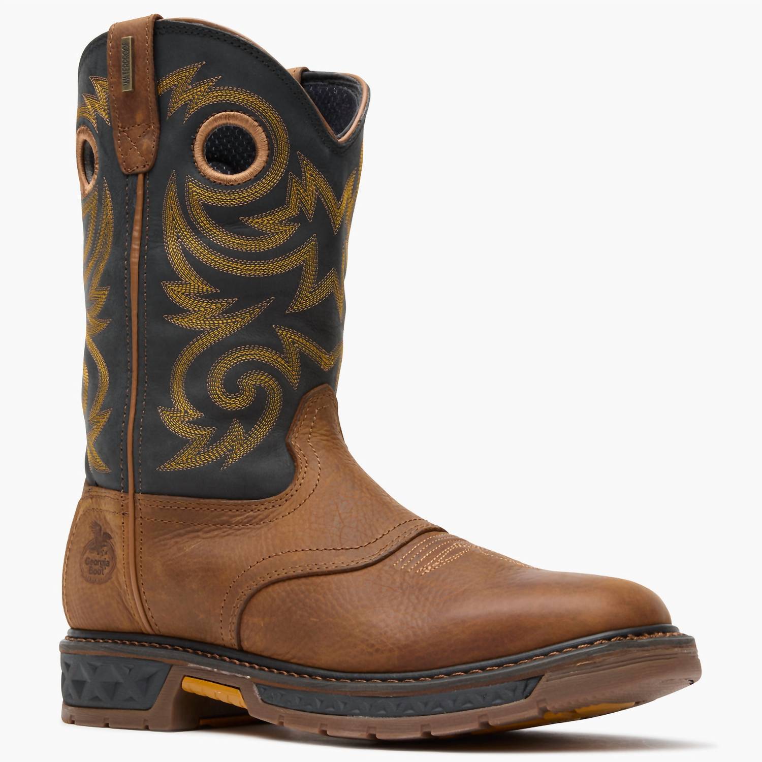 Georgia Boot - Men's Carbo-tec Lt Steel Toe Waterproof Pull On Work Boot - Wide