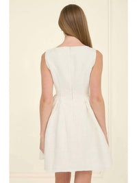 Moon River - Tweed Bow Mini Dress