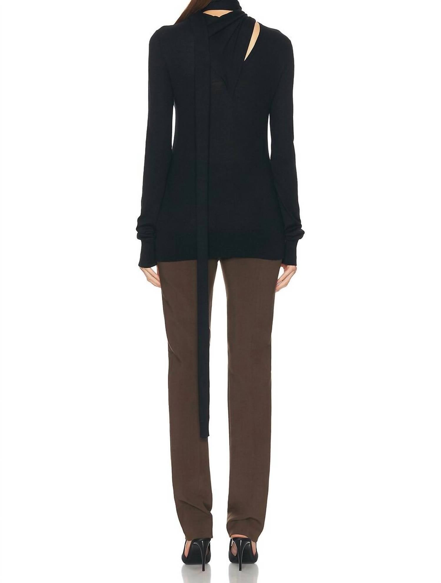 Toteme - Draped-scarf Fine Knit Top