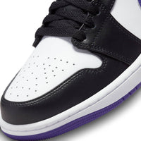 Air Jordan Men's 1 Mid Shoes in black purple white - men's sneaker - view 6