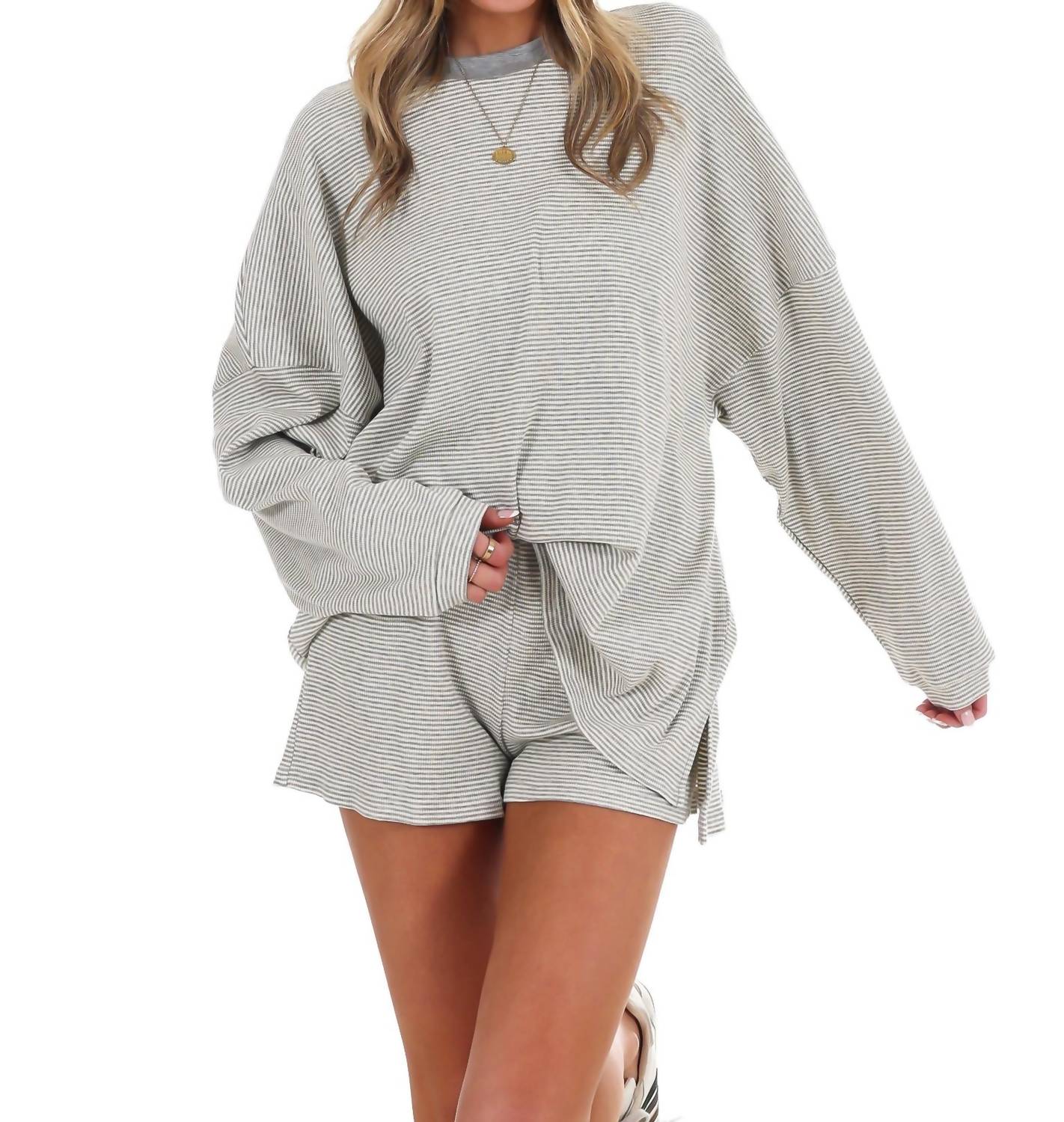 Things Between - Easy Afternoon Stripe Oversized Top