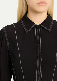 Ulla Johnson - Roanne Topstitched Button Front Mini Dress