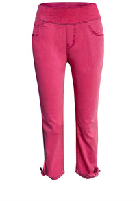 Ethyl - Women's Pull On Ankle Ties Capri