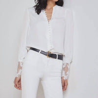 L'Agence - Women's Ava Lace Cuff Blouse
