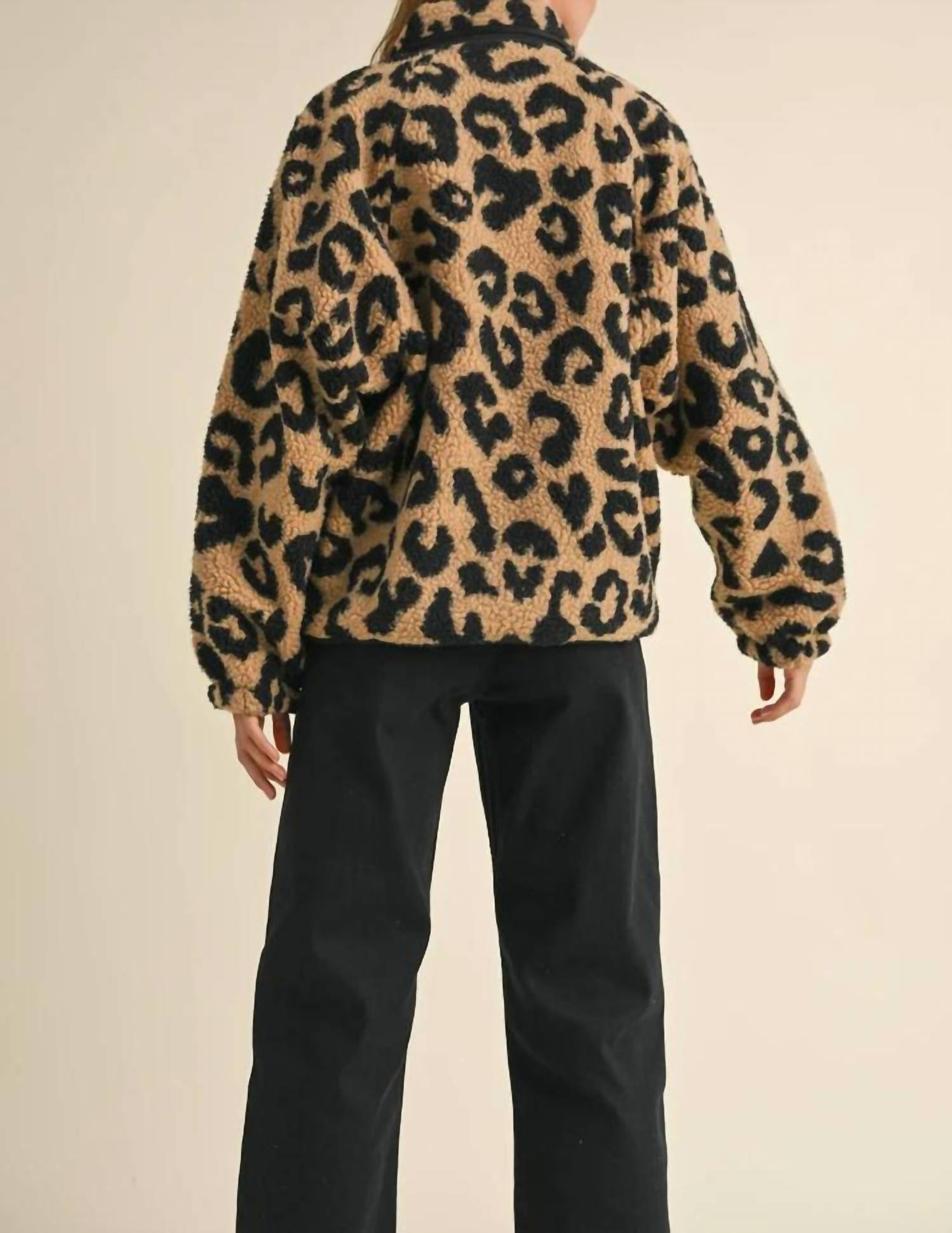 Miou Muse - Sherpa Leopard Jacket