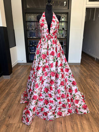 Sherri Hill - Women's Halter Floral Dress