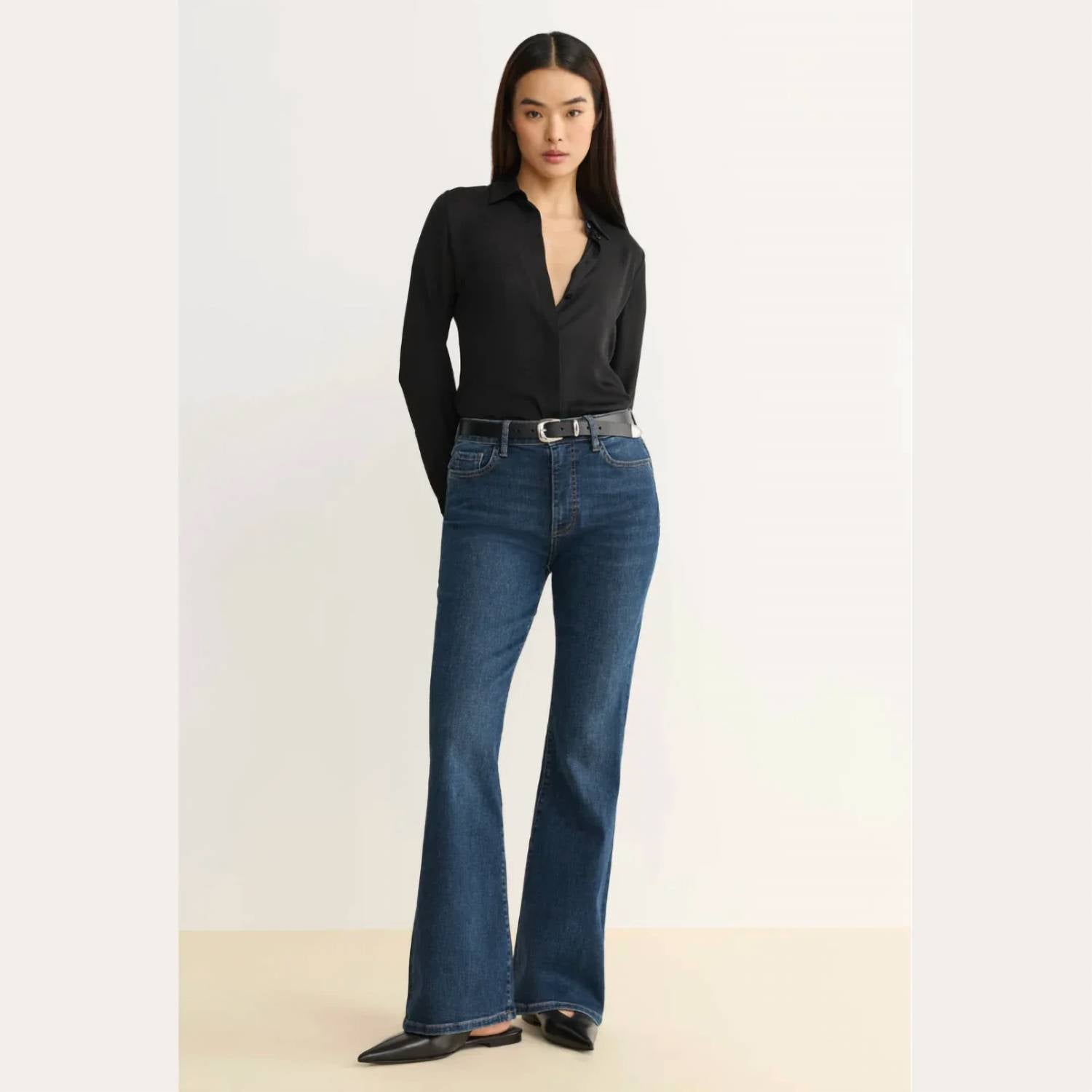 Warp + Weft - Nao High Rise Bootcut Stretch Jean