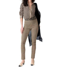 GRETCHEN SCOTT Checkmate Gripeless Pull On Pant in black khaki - women's pants - view 4