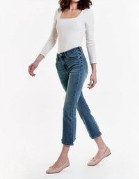 DEAR JOHN DENIM Jeanne Mid Rise Cropped Flare Jeans in cambrion - women's jeans