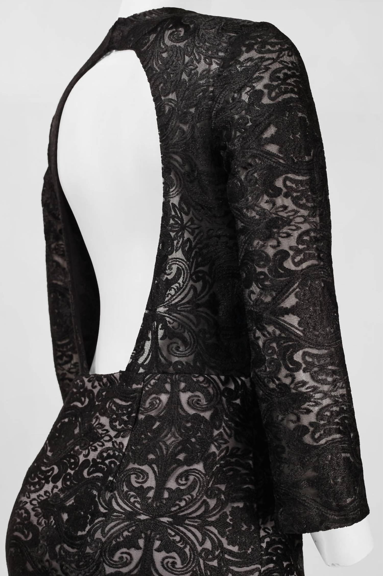 Sue Wong - Ornament Motif Open-Back Dress
