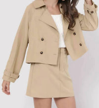 Sadie & Sage - Something Secret Cropped Trench Jacket