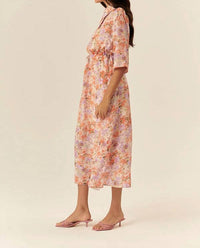 EXQUISE Maliyah Midi Dress in multi color - women's dress - alternate view
