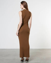 Enza Costa - SILK SWEATER RIB MOCKNECK DRESS
