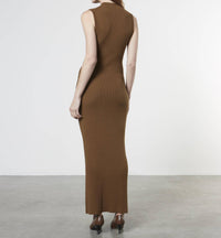 Enza Costa - SILK SWEATER RIB MOCKNECK DRESS